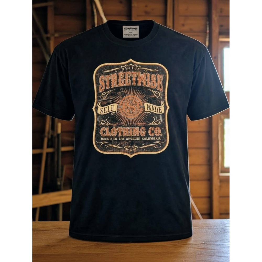 Streetwise Self Made Graphic T-Shirt 5X Black Plus Size Streetwear Tee